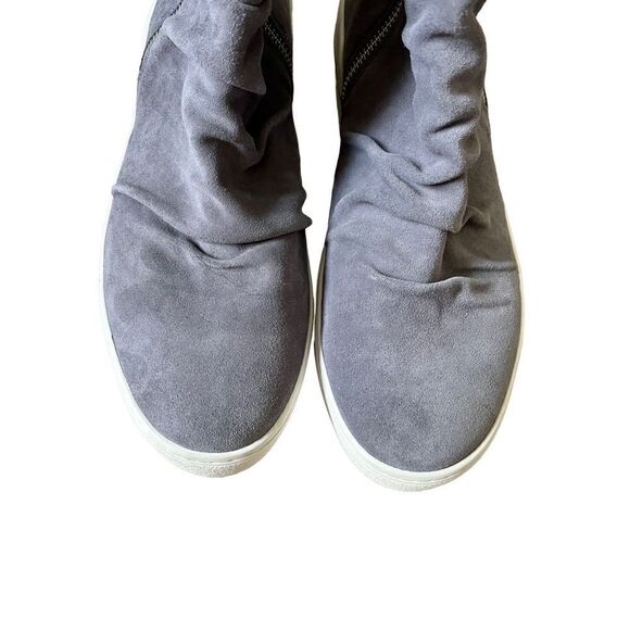 J/Slides Nila Gray Suede Women’s Chunky Boots size 10 Pull On Leather Platform S - Picture 12 of 13